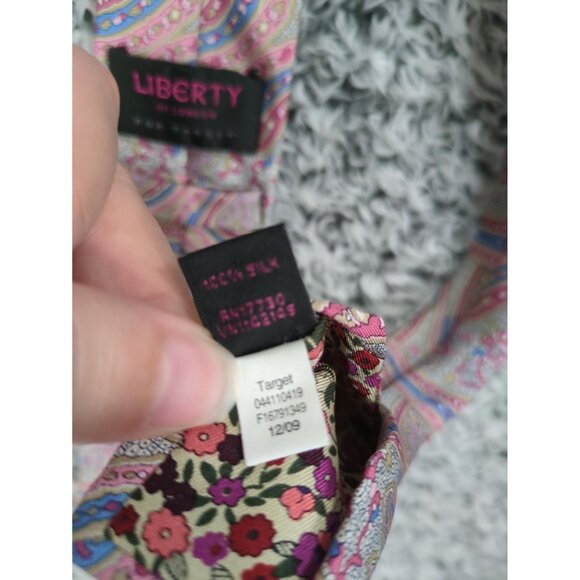 LIBERTY OF‎ LONDON X TARGET Silk Paisley Approx 58" Pink Floral Career Business - Picture 3 of 7